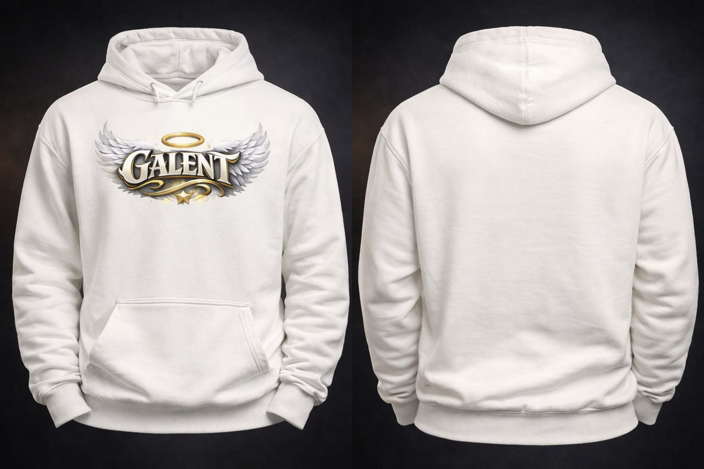 Galent angel wings hoodie off white