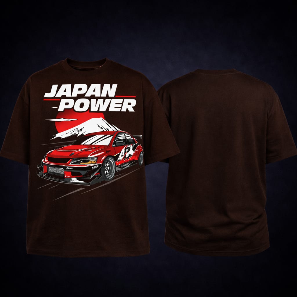 JAPAN POWER OVER SIZE T SHIRT 100% PREMIUM COTTON