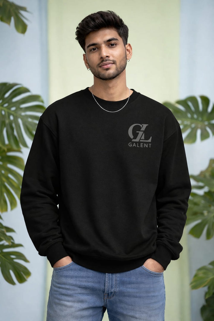 Fear No Darkness – Black Graphic Sweatshirt