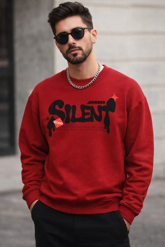 Dark aura sweatshirt 100% cotton fleece (maroon)