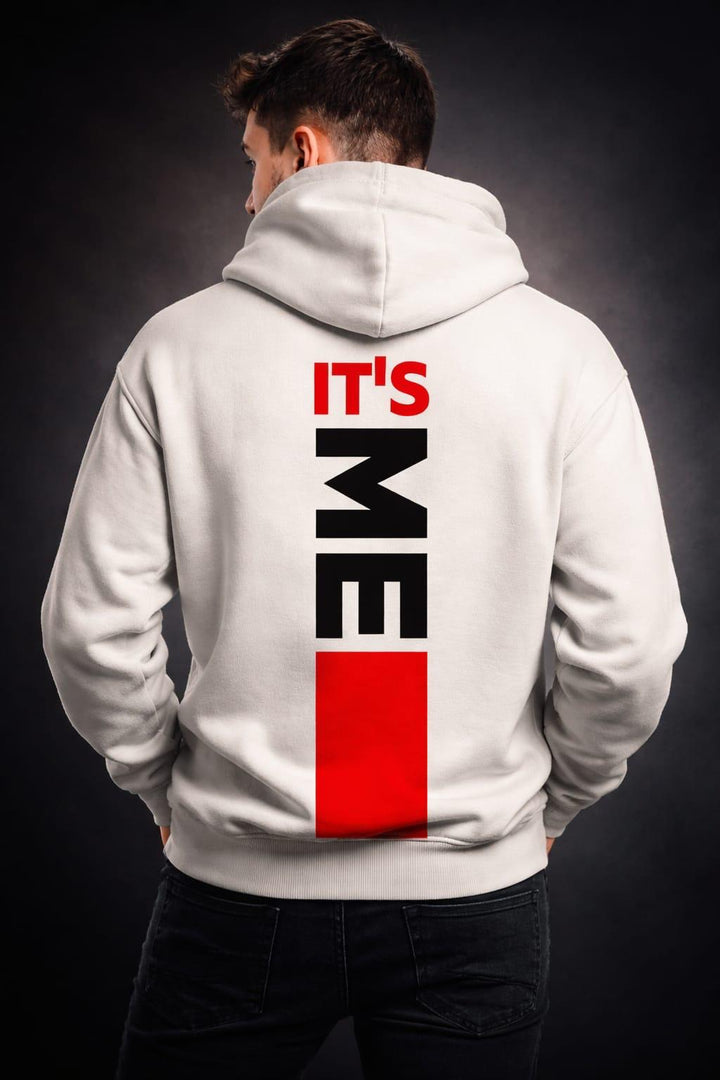 Dual tone face hoodie off white