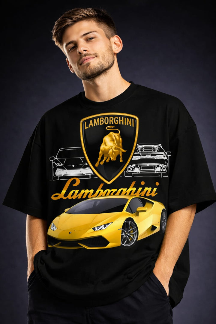 LAMBARGHINI OVER SIZE T SHIRT 100% PREMIUM COTTON