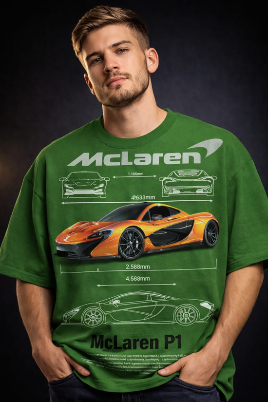 MCLAREN CAR OVER SIZE T SHIRT 100% PREMIUM COTTON