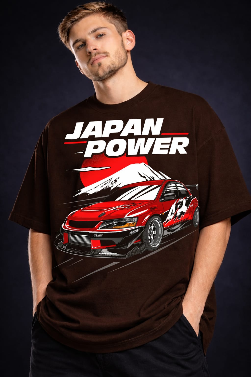 JAPAN POWER OVER SIZE T SHIRT 100% PREMIUM COTTON