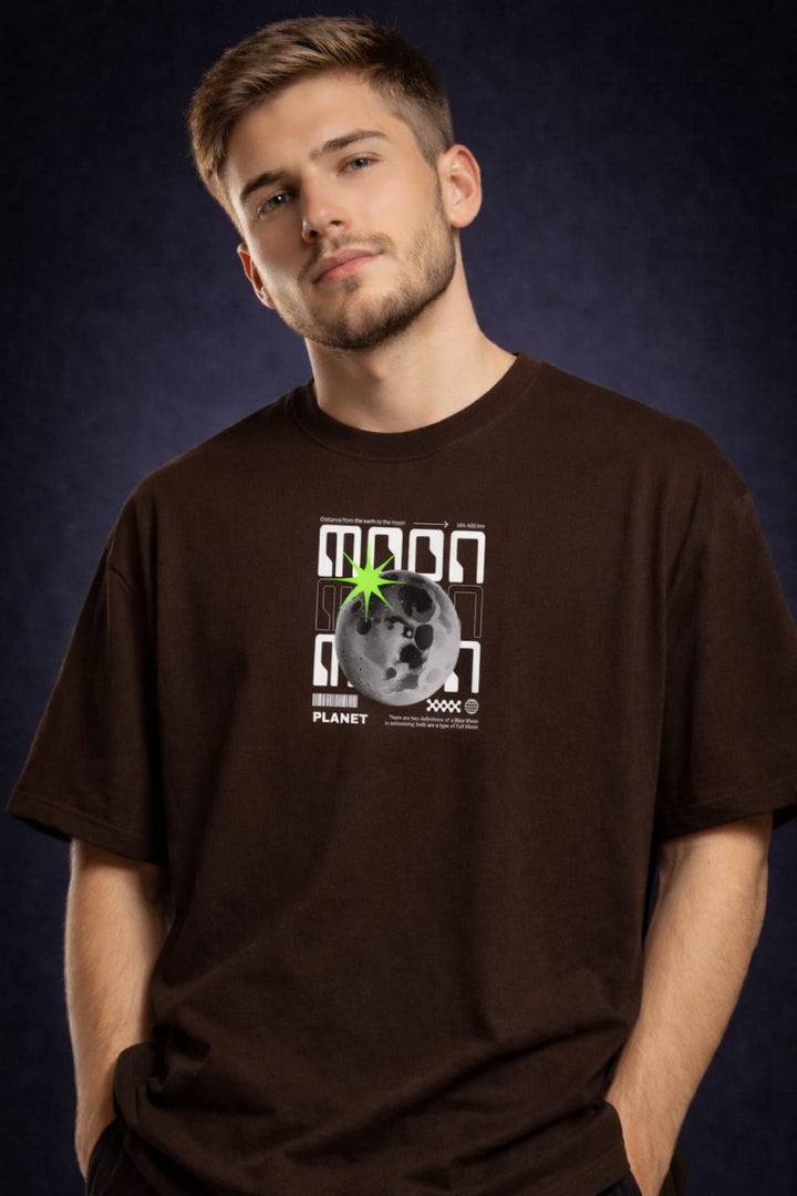 MOON OVER SIZE T SHIRT 100% PREMIUM COTTON