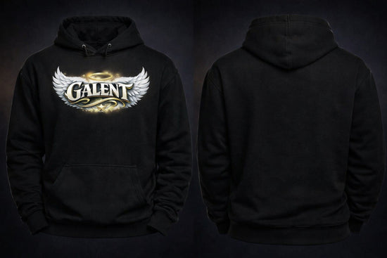 Galent angel wings hoodie black